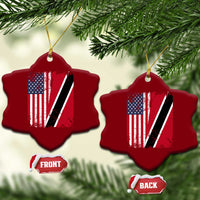 USA Trinidad and Tobago Ceramic Ornament Retro Vintage American Trini Pride Flag
