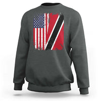 USA Trinidad and Tobago Sweatshirt Retro Vintage American Trini Pride Flag