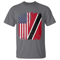 USA Trinidad and Tobago T Shirt Retro Vintage American Trini Pride Flag