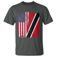 USA Trinidad and Tobago T Shirt Retro Vintage American Trini Pride Flag