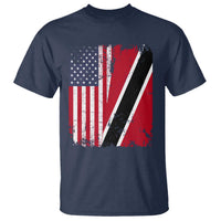 USA Trinidad and Tobago T Shirt Retro Vintage American Trini Pride Flag