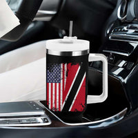 USA Trinidad and Tobago Tumbler With Handle Retro Vintage American Trini Pride Flag
