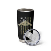 Retro Camo B2 Spirit Tumbler Cup B-2 Bomber Stealth Aircraft Camouflage US Flag Patriotic - Wonder Print Shop