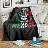 Mexico Coat of Arms Throw Blanket Eagle Mexican Flag Mexico Heritage Roots - Wonder Print Shop