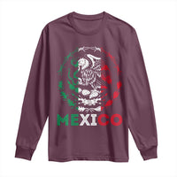 Mexico Coat of Arms Long Sleeve Shirt Eagle Mexican Flag Mexico Heritage Roots - Wonder Print Shop