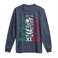 Mexico Coat of Arms Long Sleeve Shirt Eagle Mexican Flag Mexico Heritage Roots - Wonder Print Shop