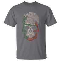 Mexico Coat of Arms Skull T Shirt Eagle Mexican Flag Mexico Heritage Roots - Wonder Print Shop