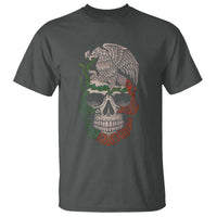 Mexico Coat of Arms Skull T Shirt Eagle Mexican Flag Mexico Heritage Roots - Wonder Print Shop
