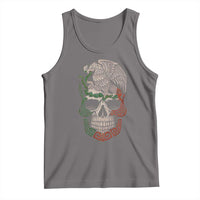 Mexico Coat of Arms Skull Tank Top Eagle Mexican Flag Mexico Heritage Roots - Wonder Print Shop