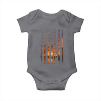 American Flag Fishing Baby Onesie Fish Fisher Fisherman Fishing Rod Sunset - Wonder Print Shop