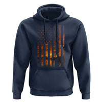 American Flag Fishing Hoodie Fish Fisher Fisherman Fishing Rod Sunset - Wonder Print Shop
