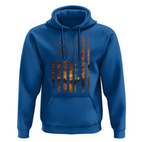 American Flag Fishing Hoodie Fish Fisher Fisherman Fishing Rod Sunset - Wonder Print Shop