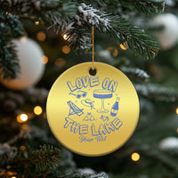 Love on the Lake Bachelorette Christmas Ornament Custom Camp Bach Party - Wonder Print Shop