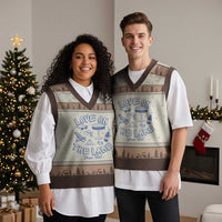 Love on the Lake Bachelorette V-Neck Knit Sweater Vest Custom Camp Bach Party - Wonder Print Shop