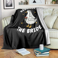 Silly Goose Bride Throw Blanket Funny Goose Lovers - Wonder Print Shop