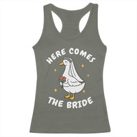Silly Goose Bride Racerback Tank Top Funny Goose Lovers - Wonder Print Shop