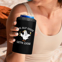 Mrs. Silly Goose Bride 4 in 1 Can Cooler Tumbler Funny Goose Lovers - Wonder Print Shop