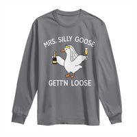 Mrs. Silly Goose Bride Long Sleeve Shirt Funny Goose Lovers - Wonder Print Shop