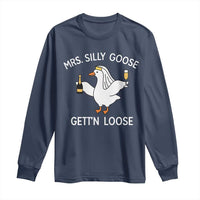 Mrs. Silly Goose Bride Long Sleeve Shirt Funny Goose Lovers - Wonder Print Shop