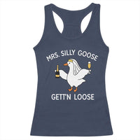 Mrs. Silly Goose Bride Racerback Tank Top Funny Goose Lovers - Wonder Print Shop