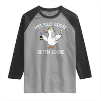 Mrs. Silly Goose Bride Raglan Shirt Funny Goose Lovers - Wonder Print Shop