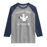 Mrs. Silly Goose Bride Raglan Shirt Funny Goose Lovers - Wonder Print Shop