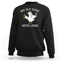 Mrs. Silly Goose Bride Sweatshirt Funny Goose Lovers - Wonder Print Shop