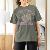 In My Feral Bride Era T Shirt For Women Funny Raccoon - Wonder Print Shop