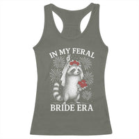 In My Feral Bride Era Racerback Tank Top Funny Raccoon Lovers - Wonder Print Shop