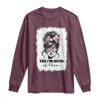 Dominican American Woman Long Sleeve Shirt Yes Im Both Of Them