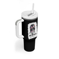 Dominican American Woman Tumbler With Handle Yes Im Both Of Them