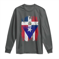 Dominican Puerto Rican Flag Long Sleeve Shirt Mixed Heritage Pride