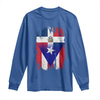 Dominican Puerto Rican Flag Long Sleeve Shirt Mixed Heritage Pride