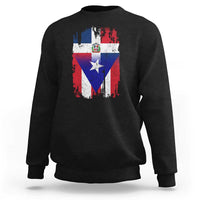 Dominican Puerto Rican Flag Sweatshirt Mixed Heritage Pride