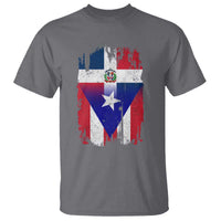 Dominican Puerto Rican Flag T Shirt Mixed Heritage Pride