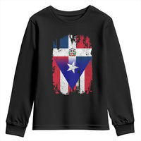 Dominican Puerto Rican Flag Youth Sweatshirt Mixed Heritage Pride