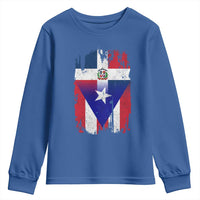 Dominican Puerto Rican Flag Youth Sweatshirt Mixed Heritage Pride