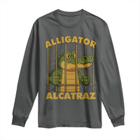 Alligator Alcatraz Florida Everglades Long Sleeve Shirt Funny Political Satire Meme - Wonder Print Shop