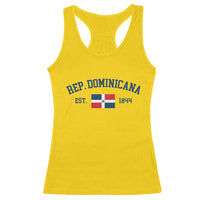Dominican Republic Racerback Tank Top Vintage Distressed Varsity Rep Dominicana Flag - Wonder Print Shop
