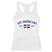 Dominican Republic Racerback Tank Top Vintage Distressed Varsity Rep Dominicana Flag - Wonder Print Shop