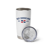 Dominican Republic Tumbler Cup Vintage Distressed Varsity Rep Dominicana Flag - Wonder Print Shop