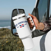 Dominican Republic Tumbler With Handle Vintage Distressed Varsity Rep Dominicana Flag - Wonder Print Shop