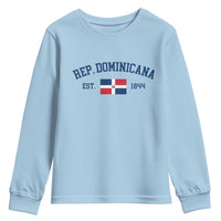 Dominican Republic Youth Sweatshirt Vintage Distressed Varsity Rep Dominicana Flag - Wonder Print Shop