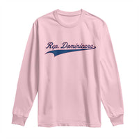 Dominican Republic Long Sleeve Shirt Rep Dominicana Vintage Flag Baseball Script - Wonder Print Shop