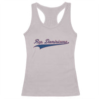 Dominican Republic Racerback Tank Top Rep Dominicana Vintage Flag Baseball Script - Wonder Print Shop