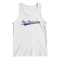 Dominican Republic Tank Top Rep Dominicana Vintage Flag Baseball Script - Wonder Print Shop
