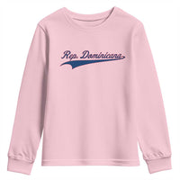 Dominican Republic Youth Sweatshirt Rep Dominicana Vintage Flag Baseball Script - Wonder Print Shop