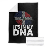It's in My DNA Dominican Flag Throw Blanket - Wonder Print Shop