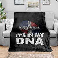 It's in My DNA Dominican Flag Throw Blanket - Wonder Print Shop