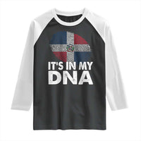 It's in My DNA Dominican Flag Raglan Shirt - Wonder Print Shop